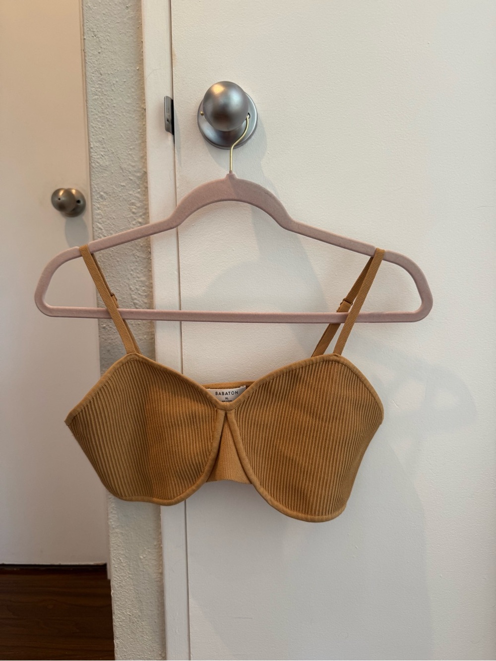 Babaton Ribbed Bralette in Camel